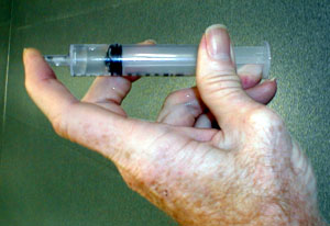 Boil water syringe