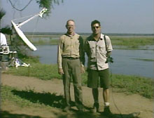 Paul Doherty and Zane Vella on the banks of the Zambezi River